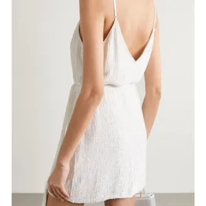 RETROFÉTE‎ Claire Belted Sequined Chiffon Mini Dress Iridescent XL NEW thumbnail 2