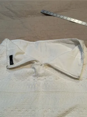 White Crochet Mini Skirt - Women thumbnail 7