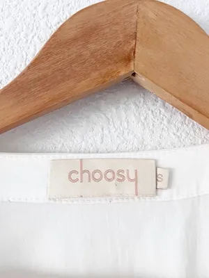 Choosy White Puff Sleeve Tie Front Cottagecore BohoSummer Vacation Mini Dress thumbnail 3