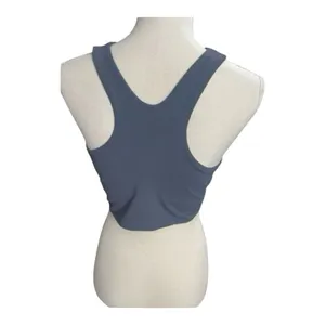 Avia Grey Crop Sports Bra Size M(D-DD) Low Support High-Neck Plush Chestband thumbnail 2