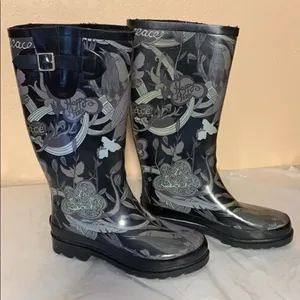 The Sak Signature Tall Rubber Rain Boots Size 6 thumbnail 1
