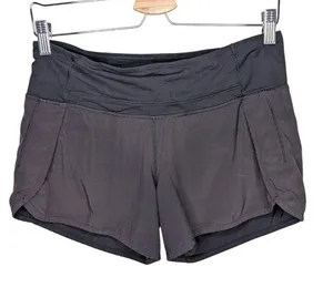 Lululemon Womens Black Running Shorts Size 6 4" inseam thumbnail 1