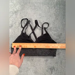 Lululemon athletica Black and Gray sports bra 6 thumbnail 9