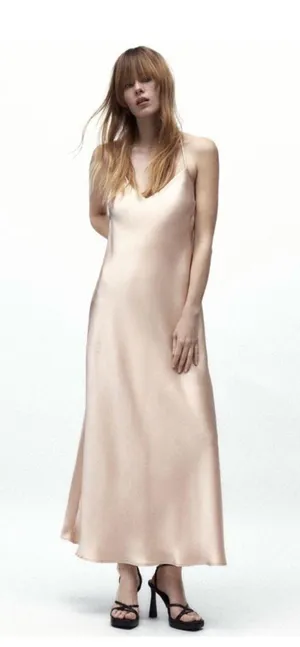 ZARA NEW‼️ Satin Slip Dress Size XS thumbnail 9