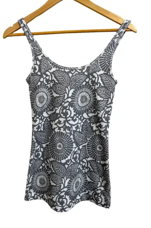 Lululemon‎ Daily Tank Beachy Floral White Fossil Wee Stripe White Fossil size 2 thumbnail 1