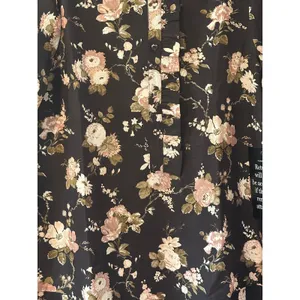 Tuckernuck Midnight Garden Floral Print Ruffle Collar Button Front Dress‎ Size L thumbnail 3