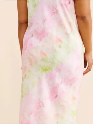 Anthropologie Eloquii Women's Off Shoulder Bias Dress Size 18 Pink thumbnail 2