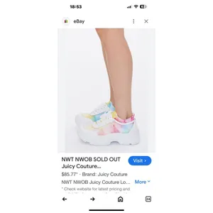 Chic Juicy Couture Multicolor Watercolor Low-Top Sneakers Size 7‎ Sweet thumbnail 4