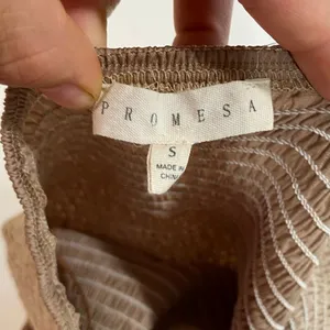Promesa One Shoulder Puff Sleeve Bodysuit Women’s Size S Tan Neutral thumbnail 3