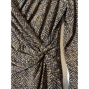 Lauren Ralph Lauren Size 10 Brown Snakeskin Print Faux-Wrap Long Sleeve Dress thumbnail 4