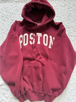 Brandy Melville John Galt Burgundy Boston Hoodie thumbnail 1