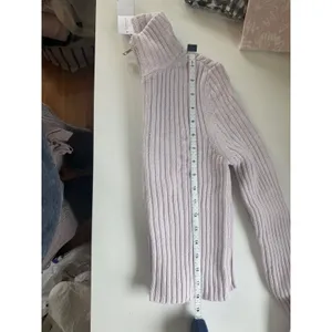 American Eagle Lilac Ribbed Full Zip Cardigan Sweater Mock Neck Lilac‎ Marl Med thumbnail 7