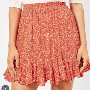 Loft Florence Burnt Orange Polka Dot Skirt S thumbnail 1