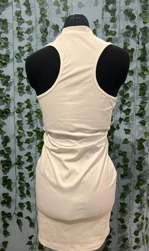 White Quarter Zip Athletic Dress Size M thumbnail 6