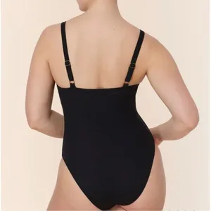 Andie The Marco One Piece LT Rib‎ Swimsuit Black Size M Tall NWT long torso thumbnail 2