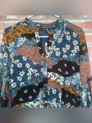 Olivaceous Dress Patchwork NEW Women’s Medium Prairie Belted Cottagecore thumbnail 3