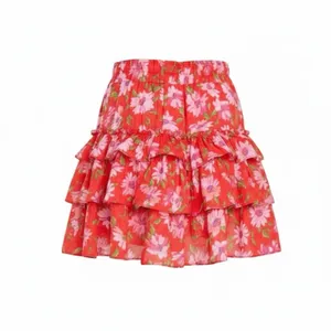 LoveShackFancy Mambo Red Mini Skirt XS NWT Lined Coquette Feminine MSRP $345 thumbnail 9