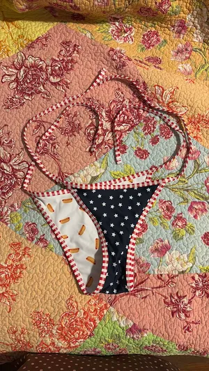 Hotdog / Flag Bikini Bottom Multiple Size XS thumbnail 4