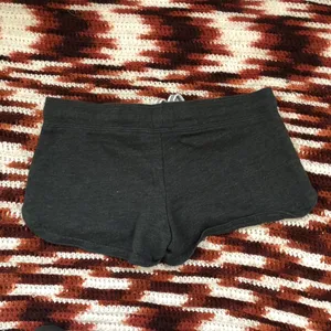 Y2K 2000s Aeropostale Coquette Micro Mini Baddie Hot Pants Low Rise Booty Shorts #aero #bimbo subversive #acubi #cyber #punk grunge mcbling black grey Size XS-Measurement in pics thumbnail 2
