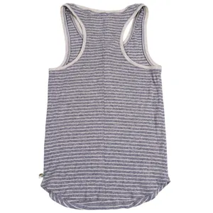 Y2K Abercrombie & Fitch Ribbed Henley Tank Top Size XS Gray Striped Preppy 90s thumbnail 2