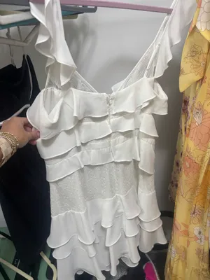 Bardot white frill mini dress thumbnail 3