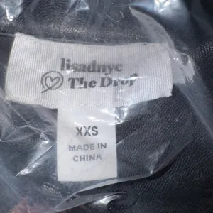 The Drop Lisadnyc Black Faux Leather Utility‎ Shirt Jacket XXS thumbnail 6