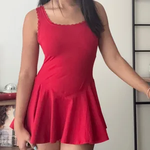 Wild Fable Red Active Dress Lace Trim Built-in Shorts Small VN1973322 thumbnail 2