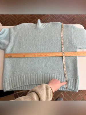 Madewell Chunky Knit Alpaca Blend Turtleneck mint blue size‎ medium nwt thumbnail 8