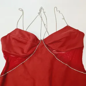 Superdown Jaxie Diamond Mini Dress in Rust XL thumbnail 5
