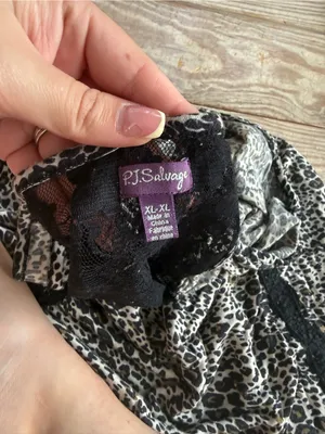 Vintage P.J. Salvage Leopard Print Pajama Set size xl thumbnail 3