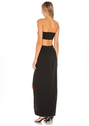Superdown Revolve Black Cut-Out maxi Dress thumbnail 3