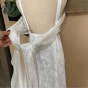 NWOT Lulus Major Perfection White Floral Jacquard Midi Dress with Pockets thumbnail 8