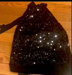 Charming Charlie 2-Piece Black Sequin Halter Set Backless Mock Necktop /skirt thumbnail 13