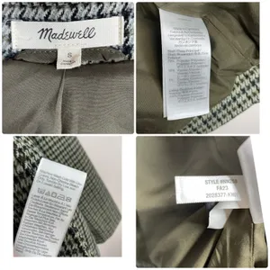 Madewell Houndstooth Plaid Soft Knit Stretch Oversized Blazer Jacket Womens S thumbnail 14