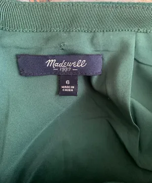 Madewell Green Skirt Sz 6 thumbnail 3