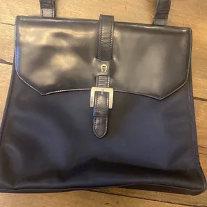 Etienne Aigner Black‎ Leather and Fabric Shoulder Bag thumbnail 2