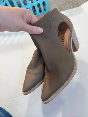Free People Brown Leather Ankle Boots Womens 7 Boho Side Cut Out Western Booties thumbnail 7