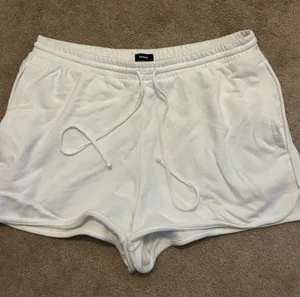 Express White Drawstring Sweat Shorts thumbnail 1