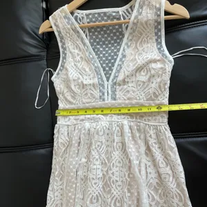 Deep V neck Sleeveless Lace Maxi Dress - Prom Wedding Guest Vacation Beach thumbnail 6