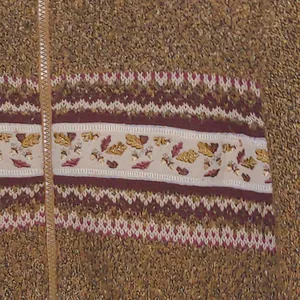 Woolrich Full Zip Cardigan with Leaf Embroidery in Fawn Heather - Size S - GUC thumbnail 2