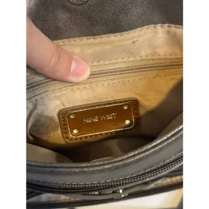 Nine West Silver Gray Fold-Over Crossbody Bag with Silver Chain Strap thumbnail 6