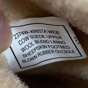NWOB Bearpaw Krista Tan Suede Sheepskin Heeled Ankle Boots thumbnail 9
