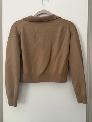 Wilfred Classic V-Neck Polo Sweater in Camel thumbnail 4