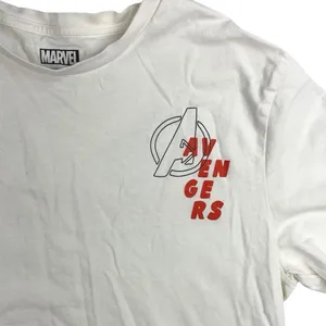 Marvel Unisex White Graphic Avengers Print Crew Neck Short Sleeve T-Shirt Top M thumbnail 4