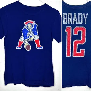 90s Tom Brady Patriots Baby Tee XS thumbnail 2