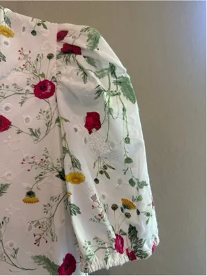 Entro Floral Print Maxi Dress in White Size S thumbnail 5