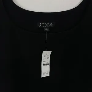 J.Crew Drop Waist Mixy Dress Midi Cotton A Line Retro Minimalist Black Large NWT thumbnail 8