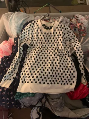 Polka dot sweater White Size L thumbnail 3