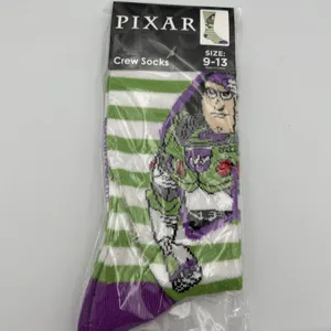 New Toy Story Crew Socks Woody Buzz Aliens Rex Slinky Dog Novelty Fun Lot of 4 thumbnail 4