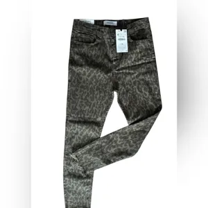 Zara High Waisted Leopard Print Slim Fit Skinny Leg Ankle Jean 10X27 Mob Life thumbnail 4